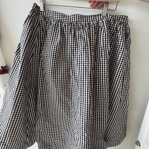 Classic Black and White Bubble Gingham Skirt